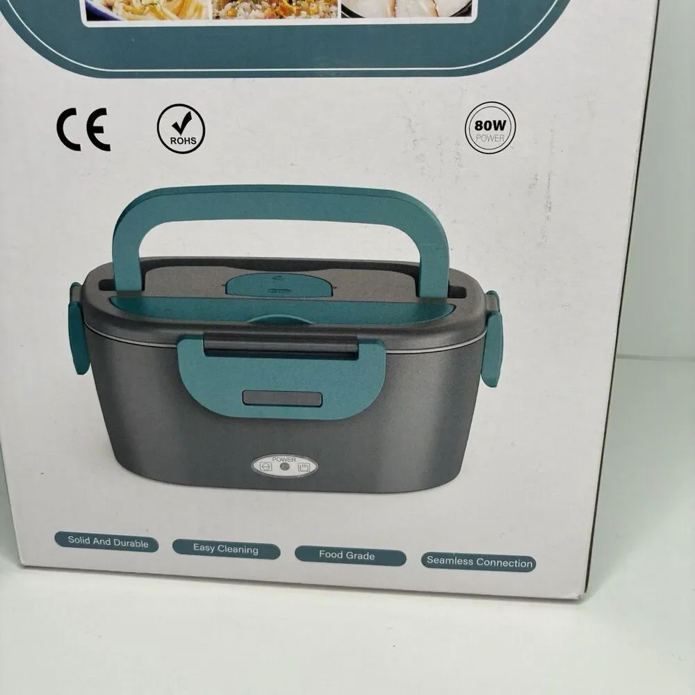 1.5L Electric Heating Lunch Box Portable Car Office Food Warmer Container 80W